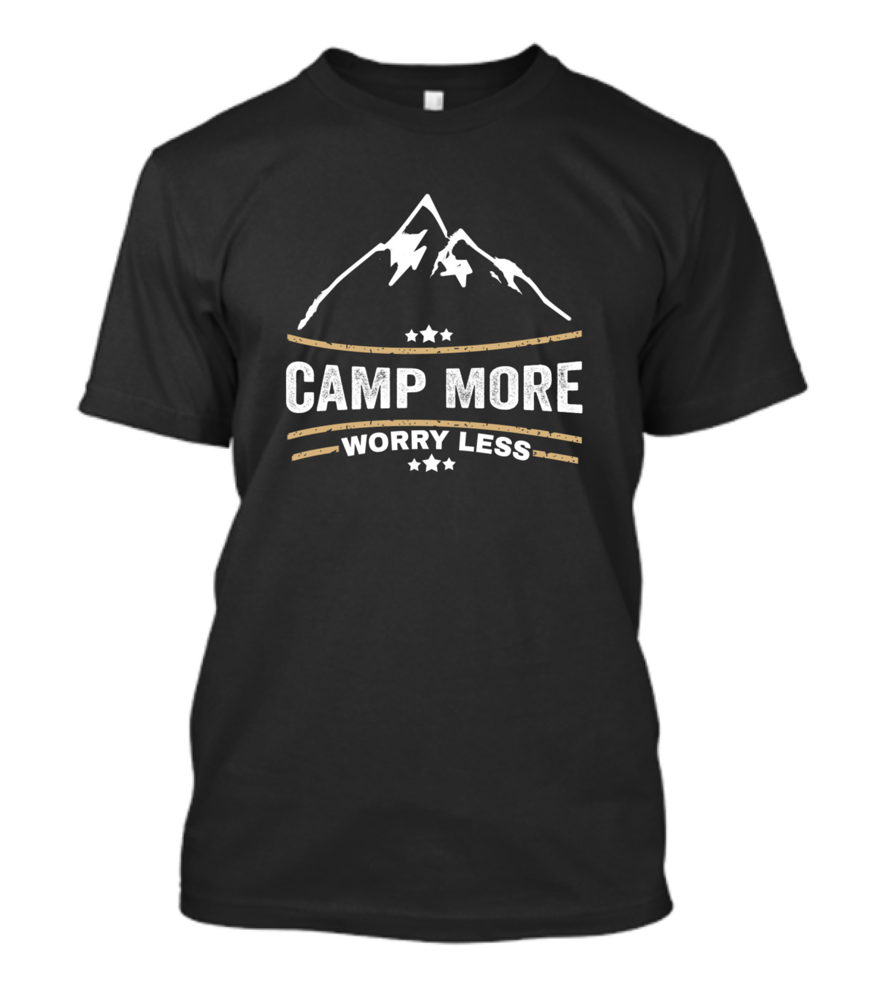 Camp More Worry Less Mountain Stars Adventure T-Shirt