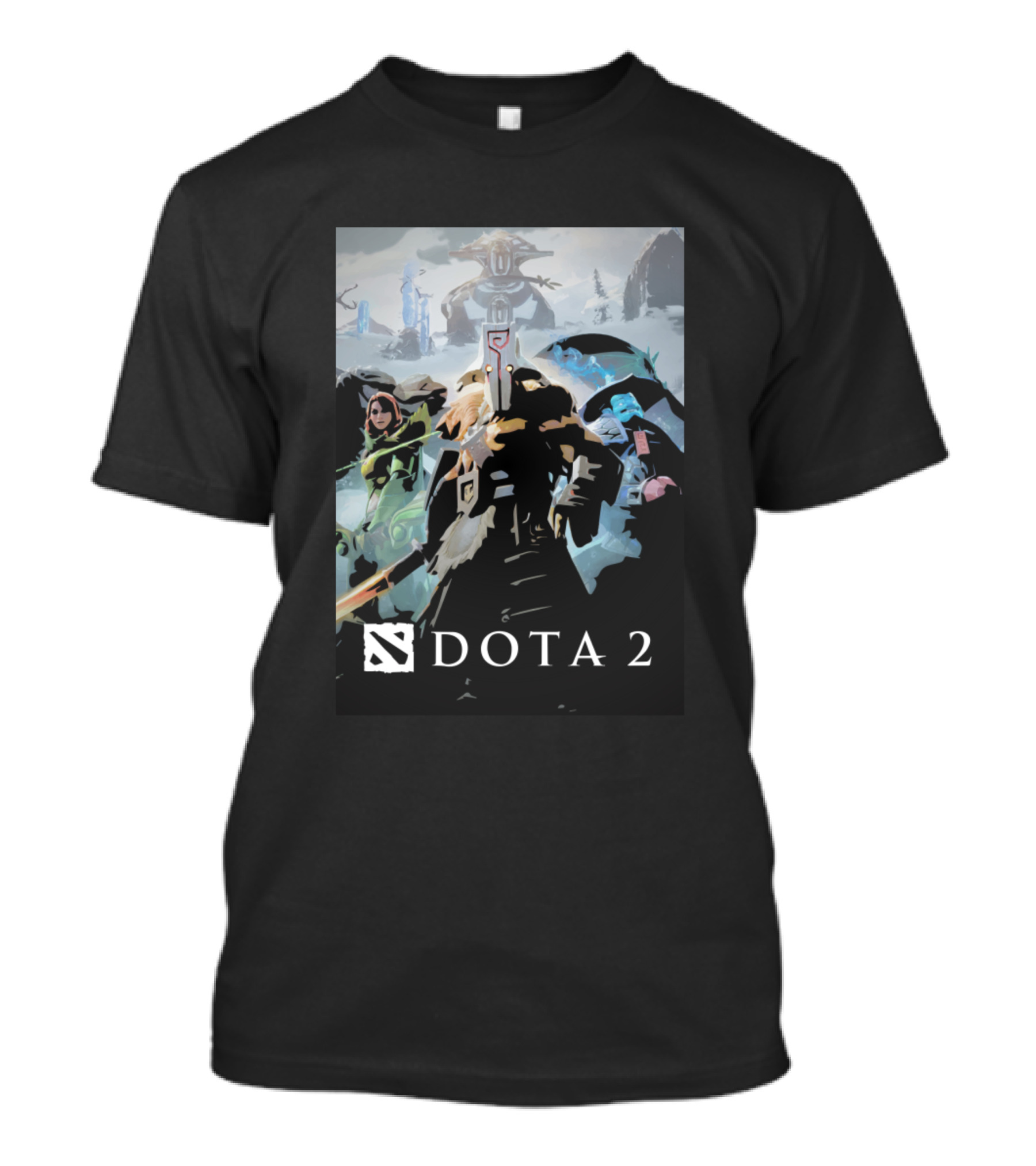 Dota 2 Warrior Heroes Snow Battle Scene T-Shirt