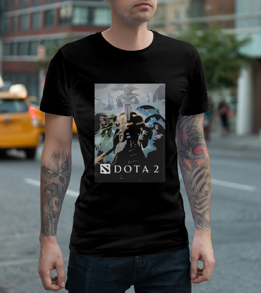 Dota 2 Warrior Heroes Snow Battle Scene T-Shirt