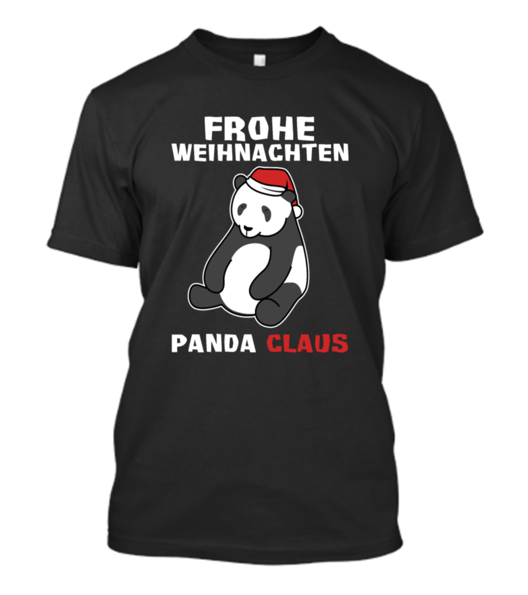 Frohe Weihnachten Panda Claus Santa Hat T-Shirt