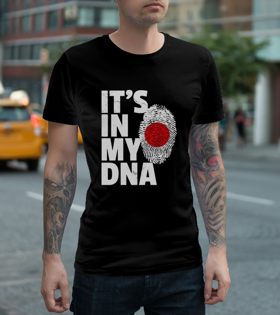It's In My DNA Japan Flag Fingerprint Japanese Men Women T-Shirt