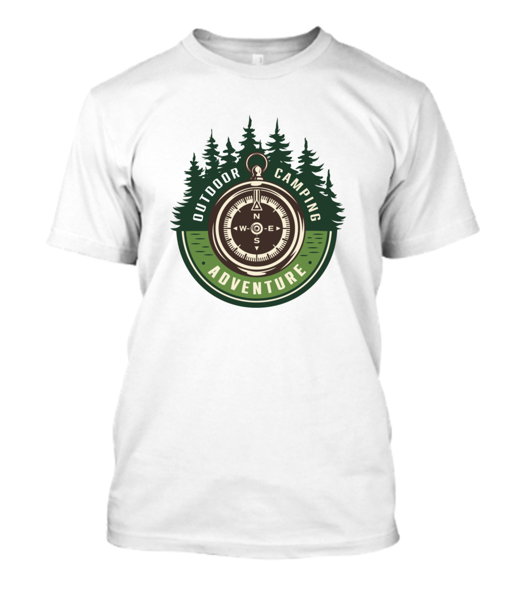 Outdoor Camping Compass Adventure In The Wilderness T-Shirt