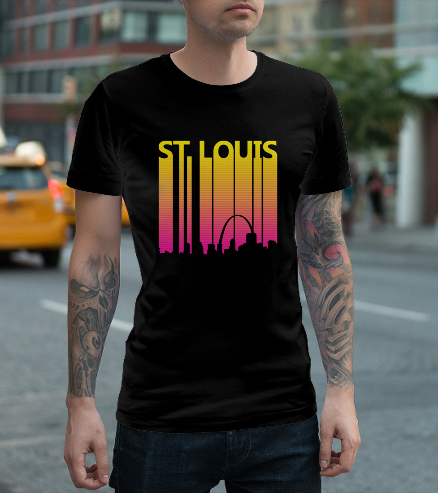 ST LOUIS Retro 1980s Skyline Arch T-Shirt