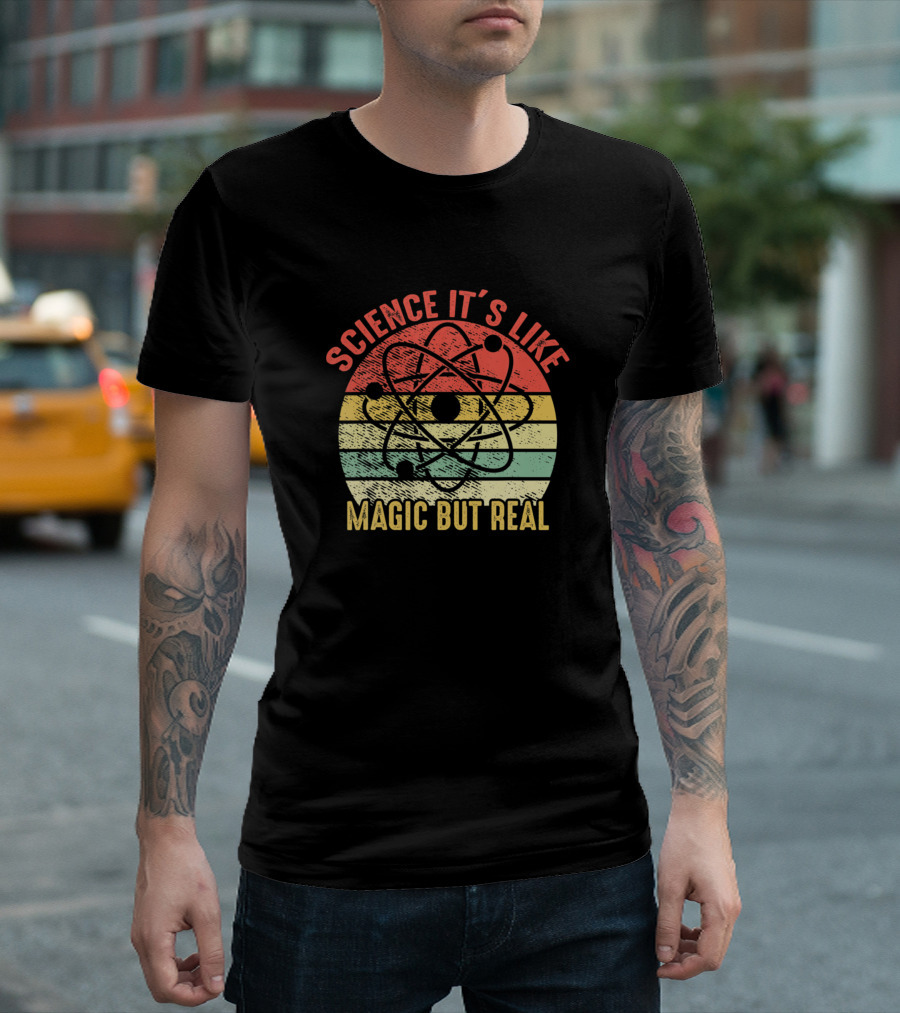Science It's Like Magic But Real Retro Vintage T-Shirt