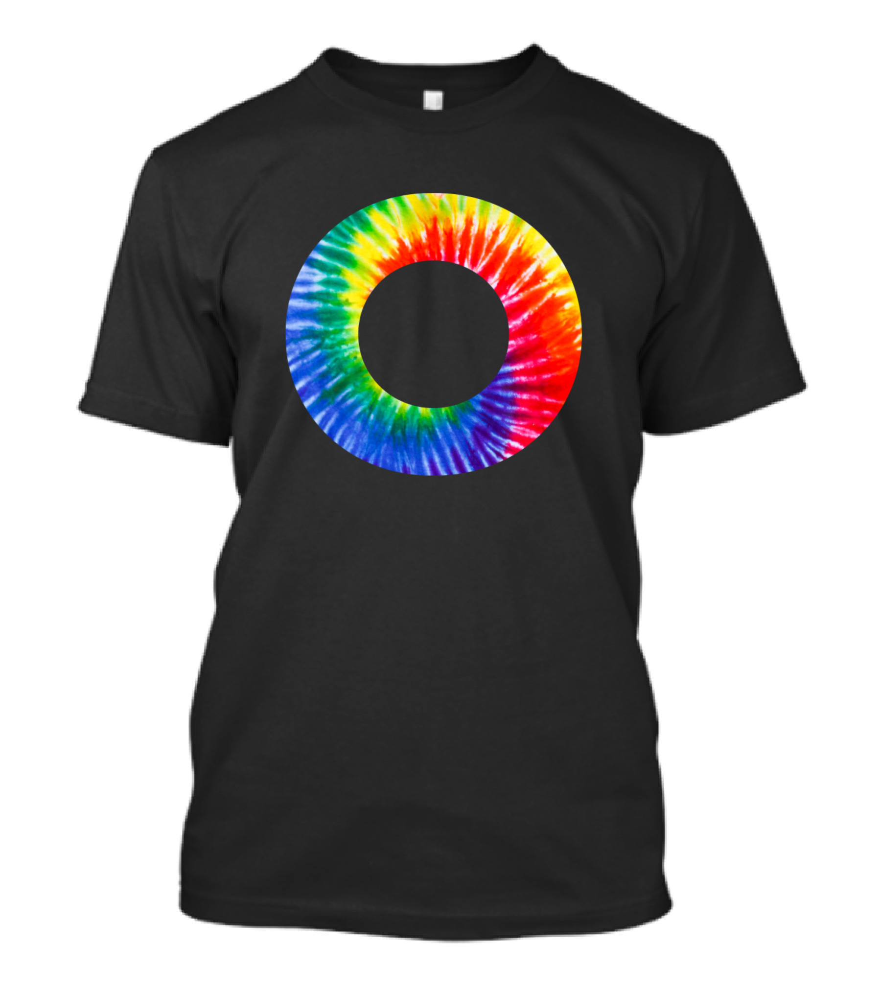Rainbow Tie Dye O Letter T-Shirt
