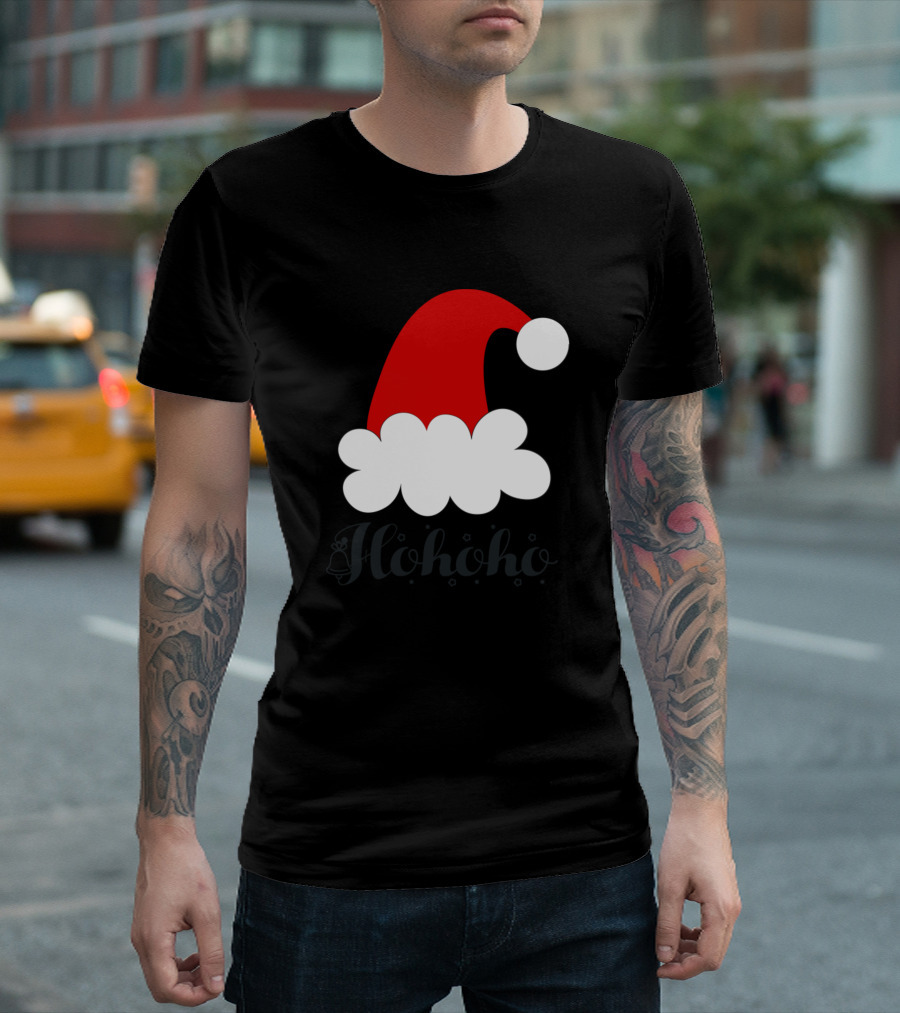 Ho Ho Ho Ugly Christmas Santa Hat T-Shirt