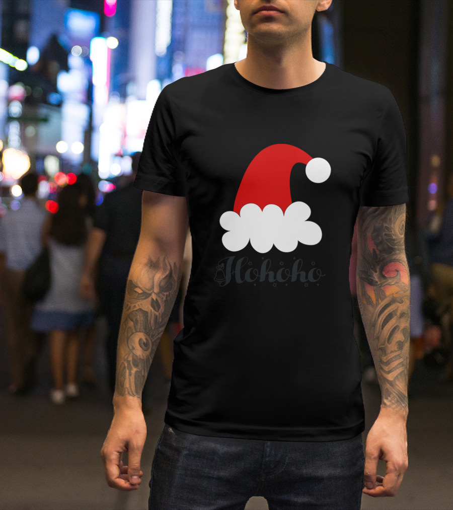 Ho Ho Ho Ugly Christmas Santa Hat T-Shirt
