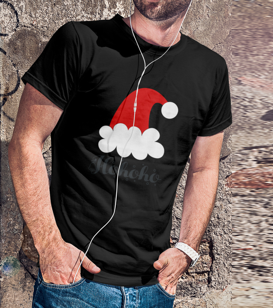 Ho Ho Ho Ugly Christmas Santa Hat T-Shirt