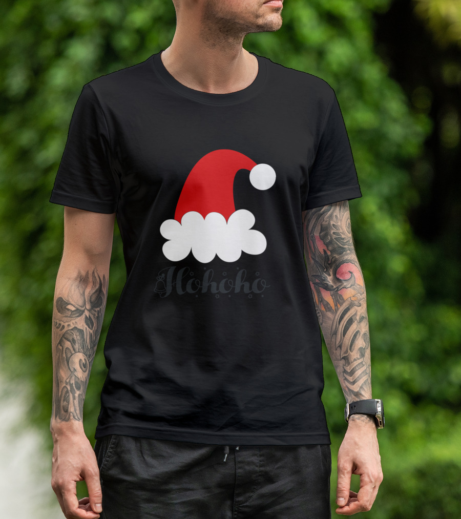 Ho Ho Ho Ugly Christmas Santa Hat T-Shirt