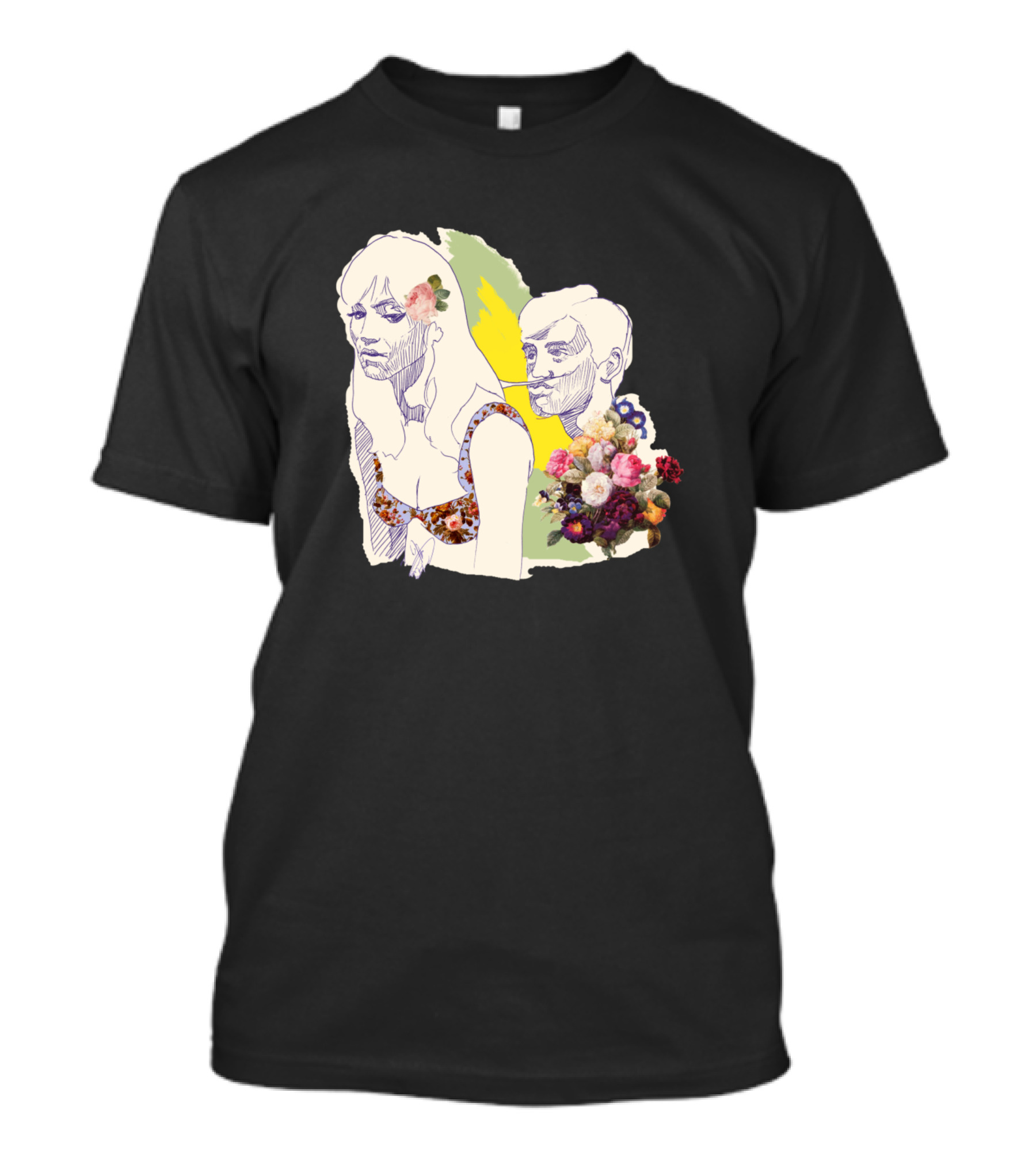 Une Femme Est Une Femme Illustrated With Floral Accents T-Shirt
