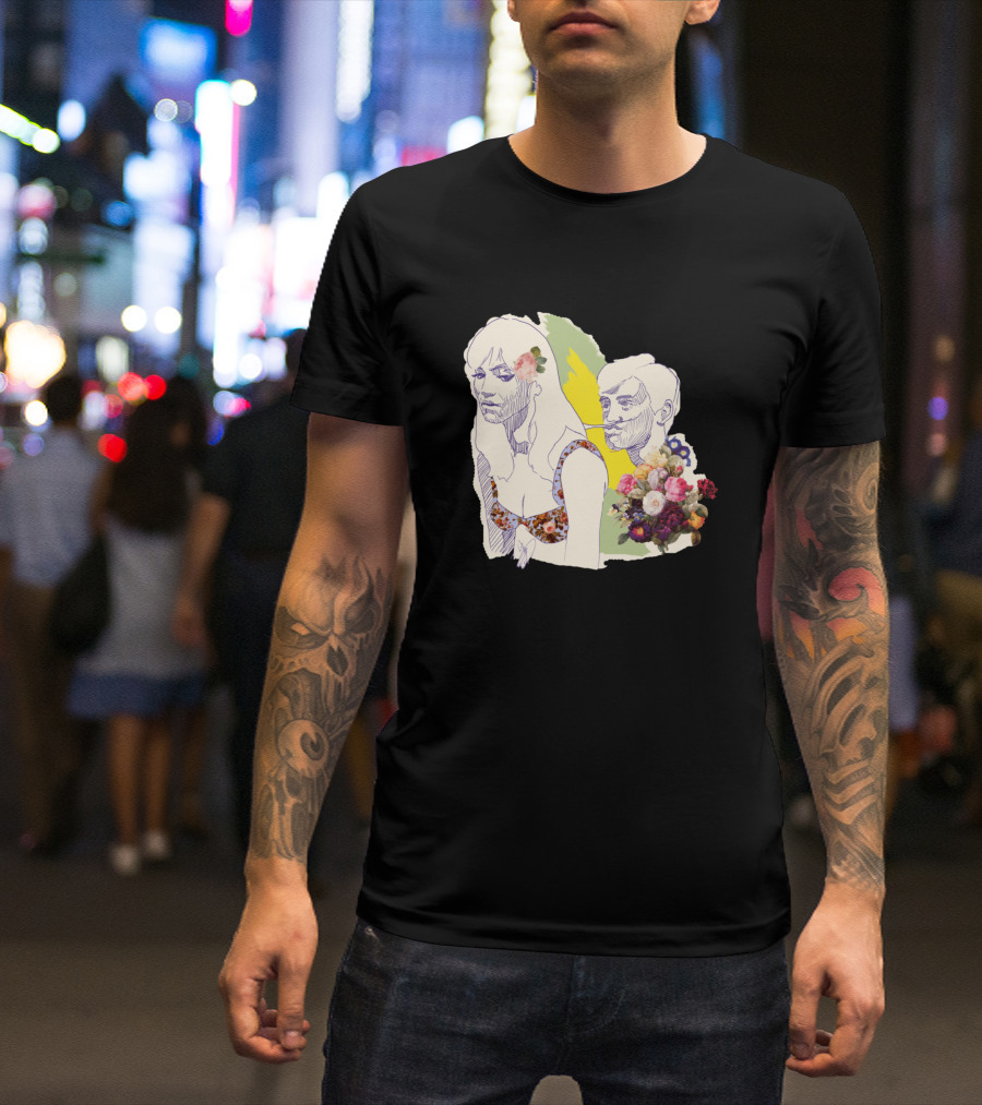 Une Femme Est Une Femme Illustrated With Floral Accents T-Shirt