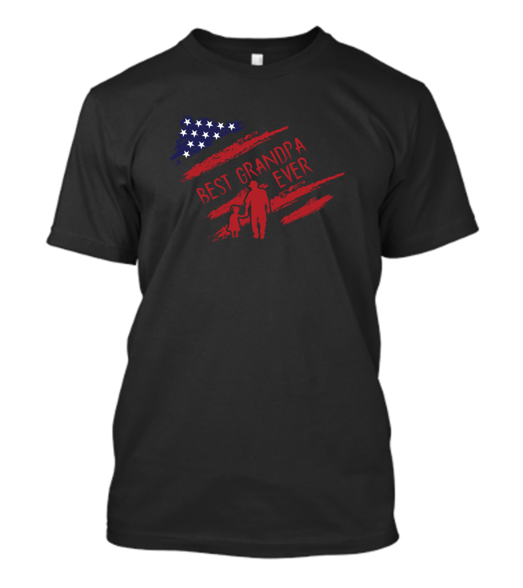 Best Grandpa Ever American Flag T-Shirt
