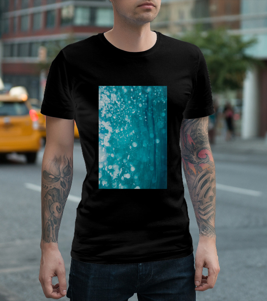 Blue Under Water Bubbles Oceanic T-Shirt