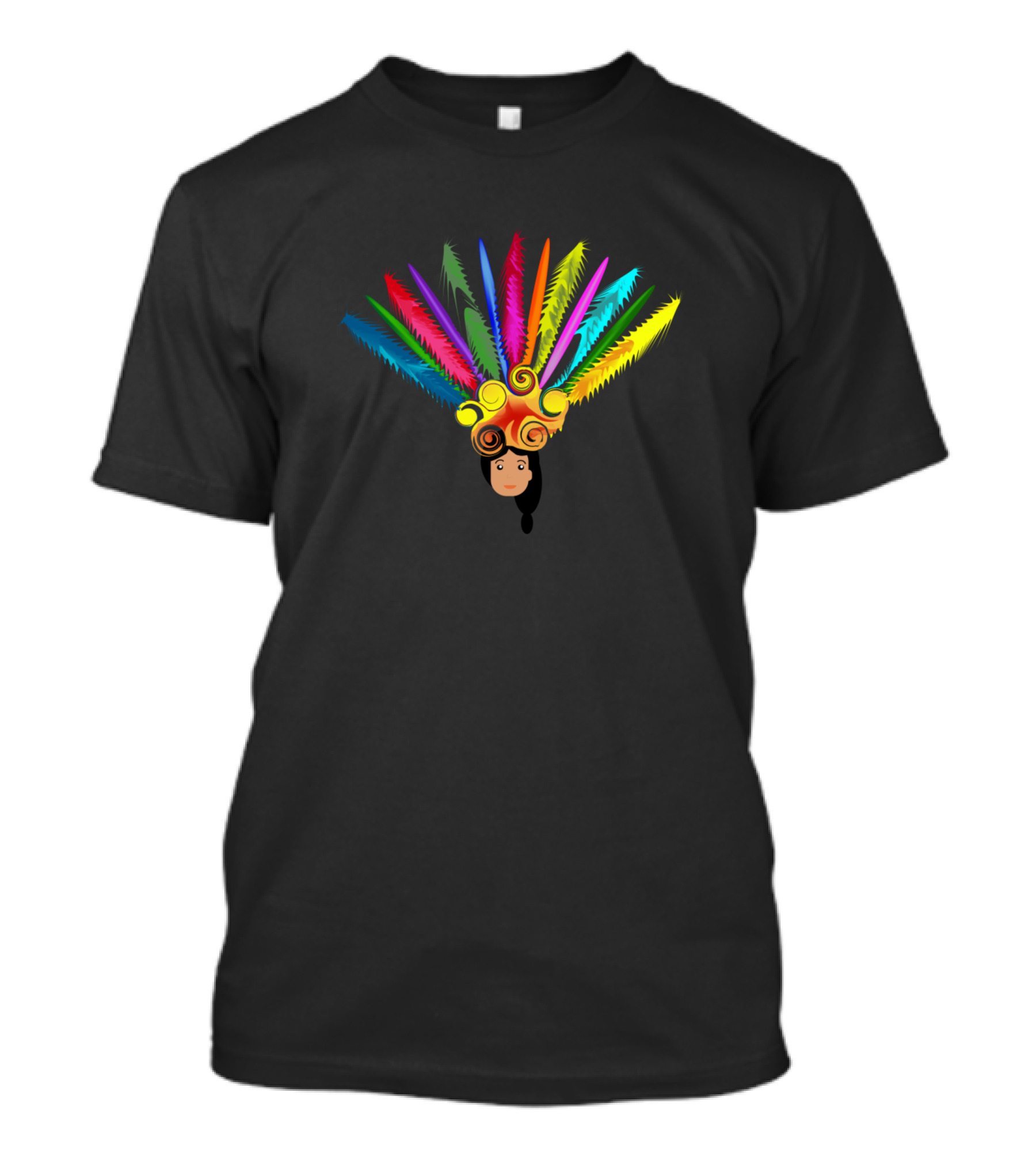 Colorful Feather Hat T-Shirt