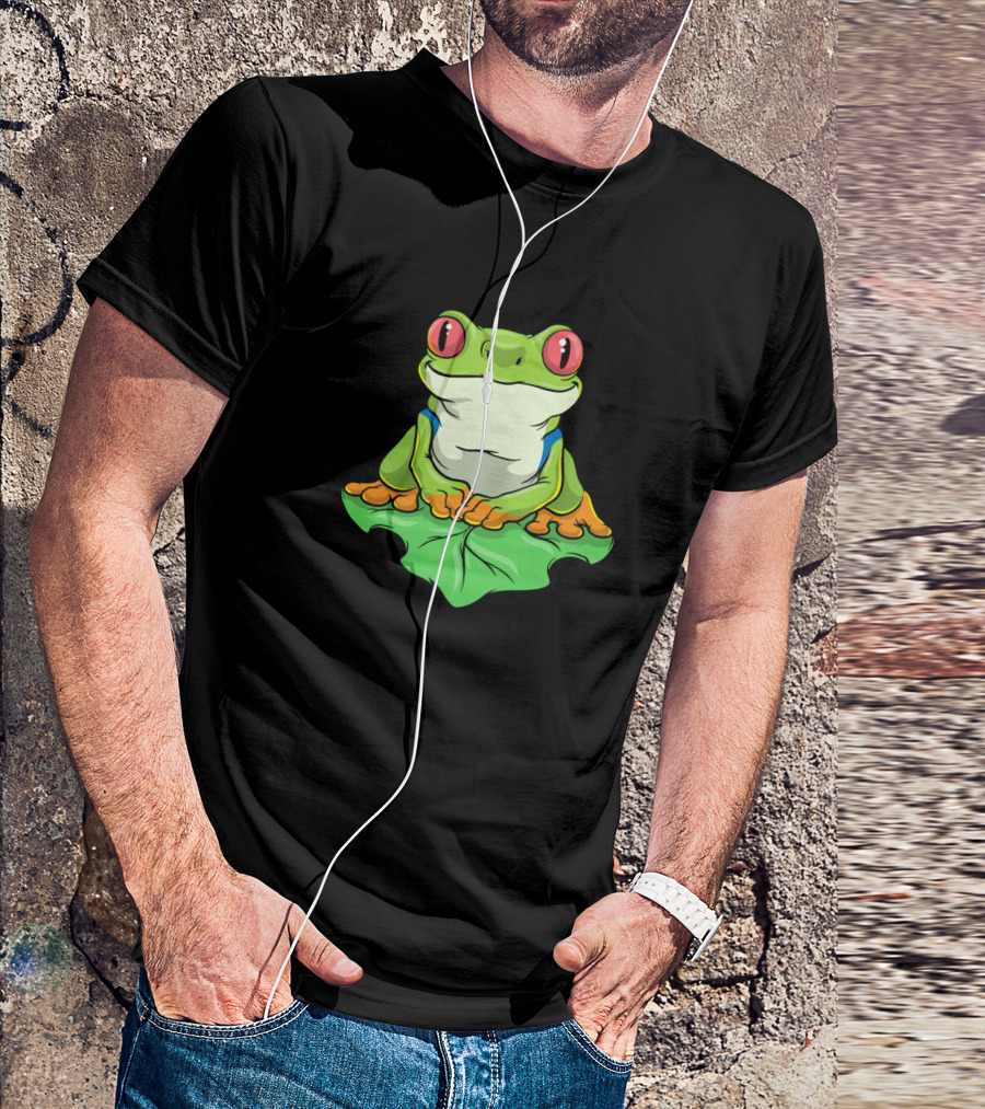 Frog On Leaf Red-Eyed Tree Frog T-Shirt