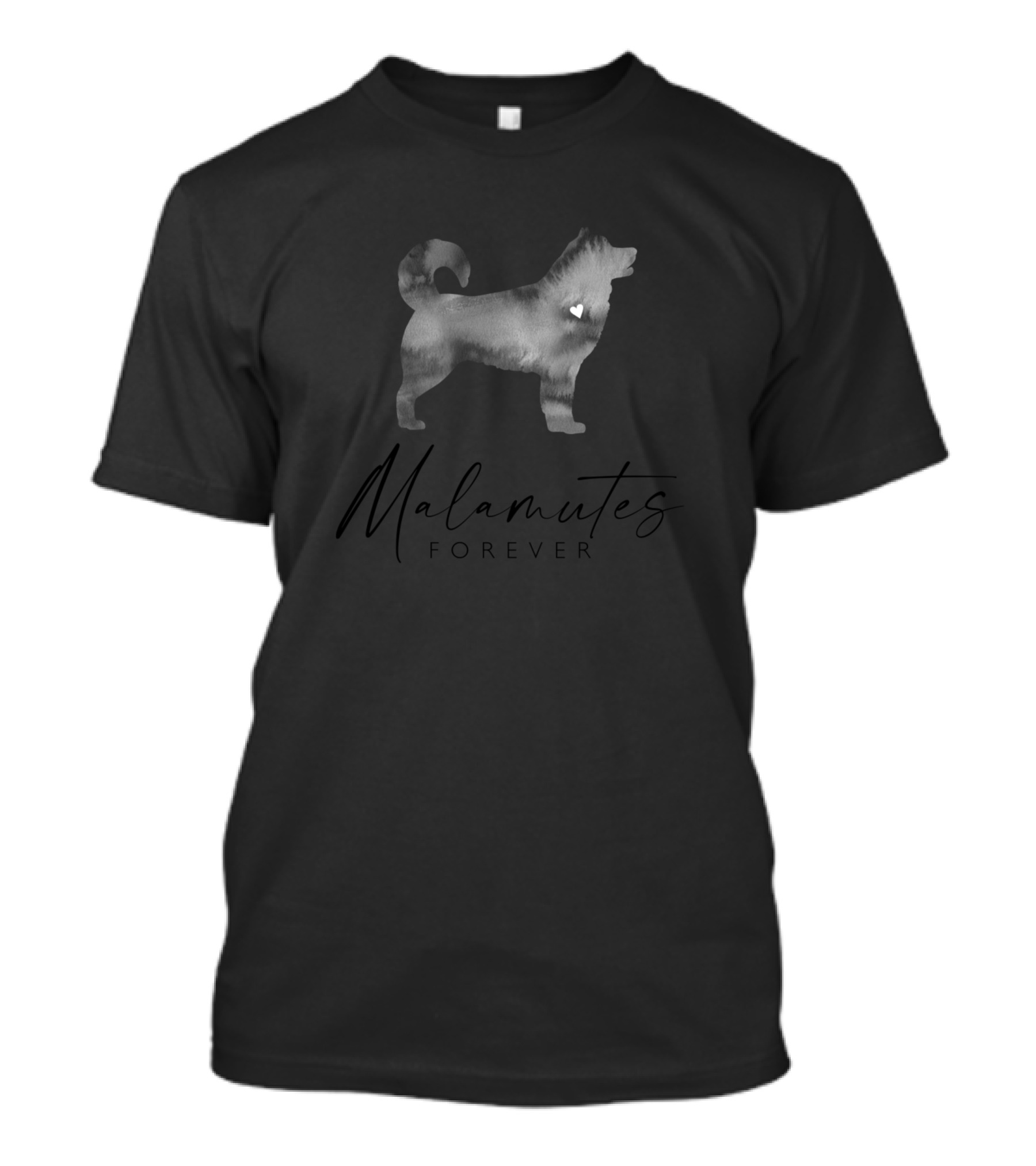Malamute Dog Lover Ink Effect Malamutes Forever T-Shirt