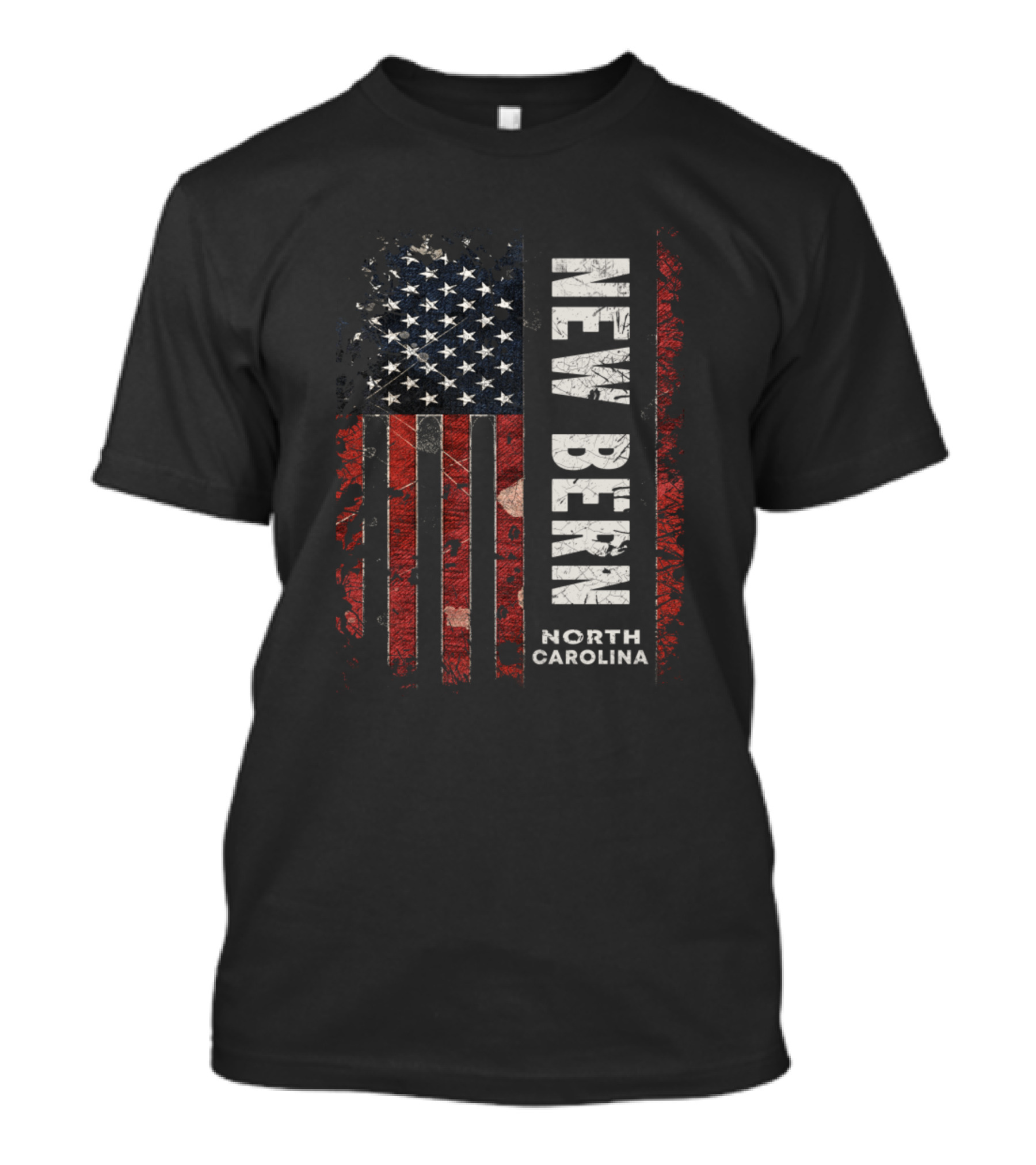 New Bern North Carolina American Flag爷 T-Shirt
