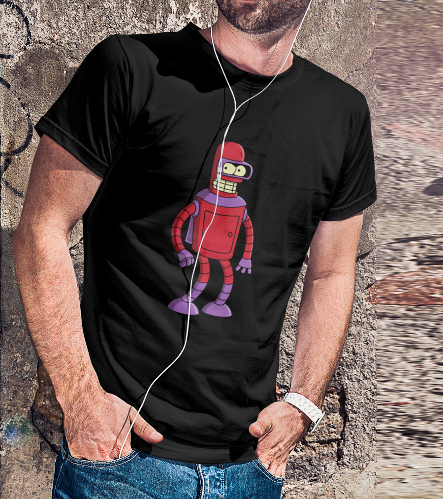 Bender Magneto Futurama And X-Men Mashup T-Shirt