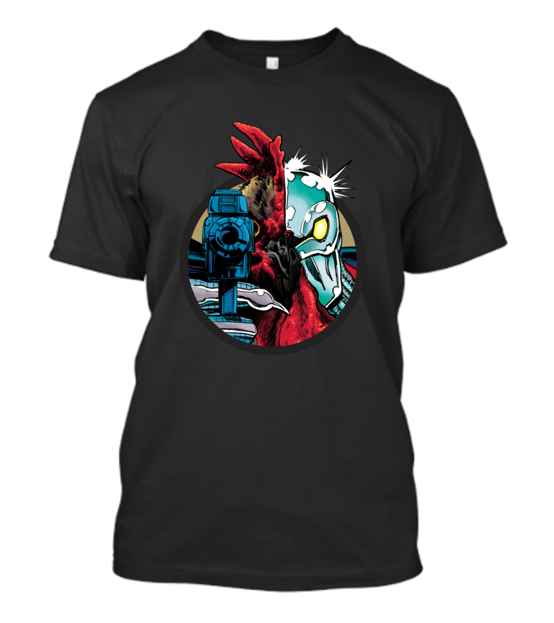 Deathsquawk Cybernetic Chicken Showdown T-Shirt