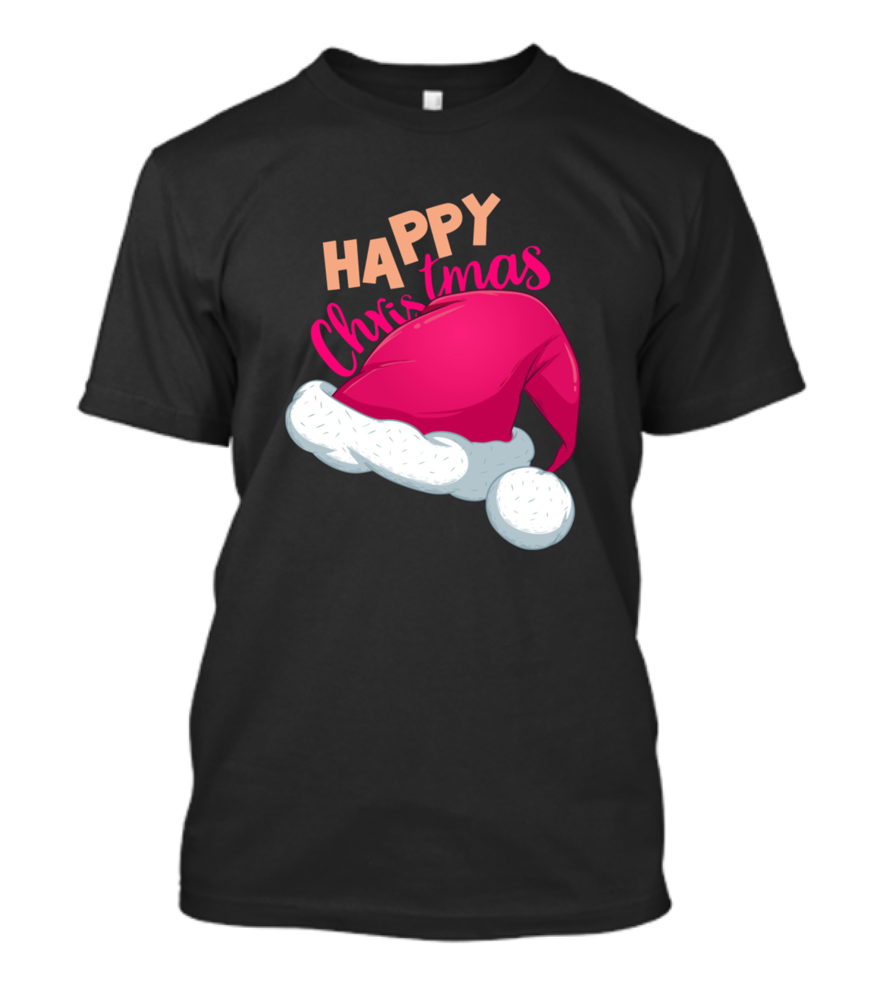 Happy Christmas Santa Claus Hat T-Shirt