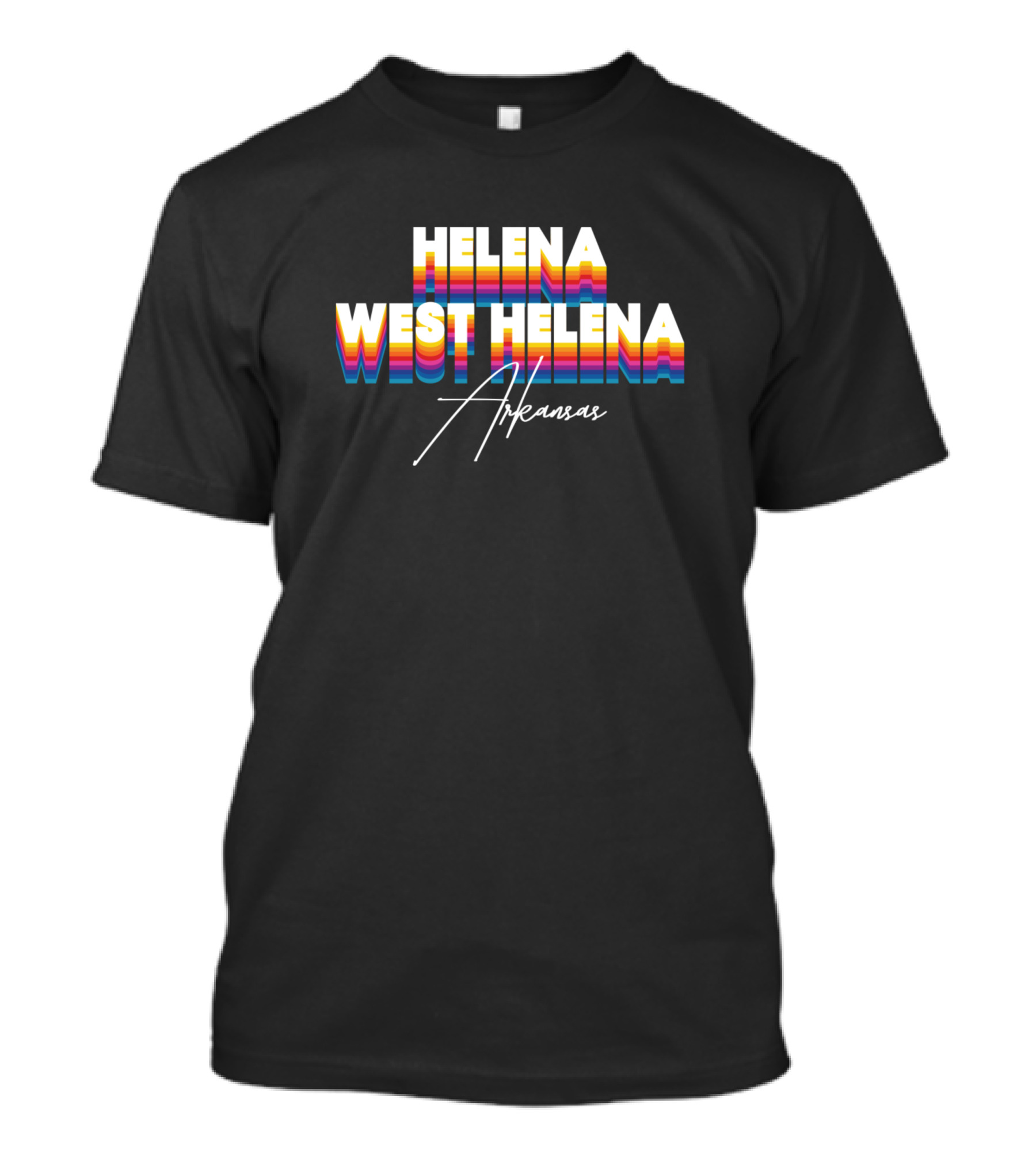 Helena West Helena Arkansas Retro Rainbow T-Shirt