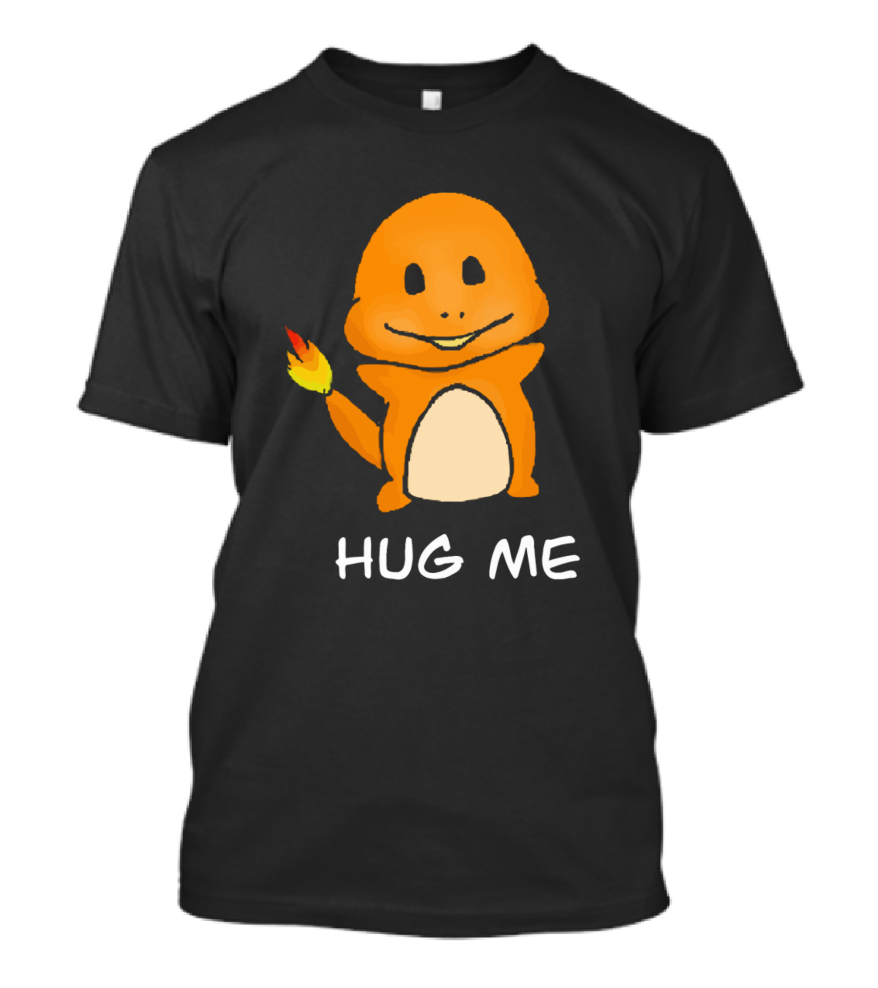 Hug Me Cute Orange Charmander Inspired Pokémon Character T-Shirt
