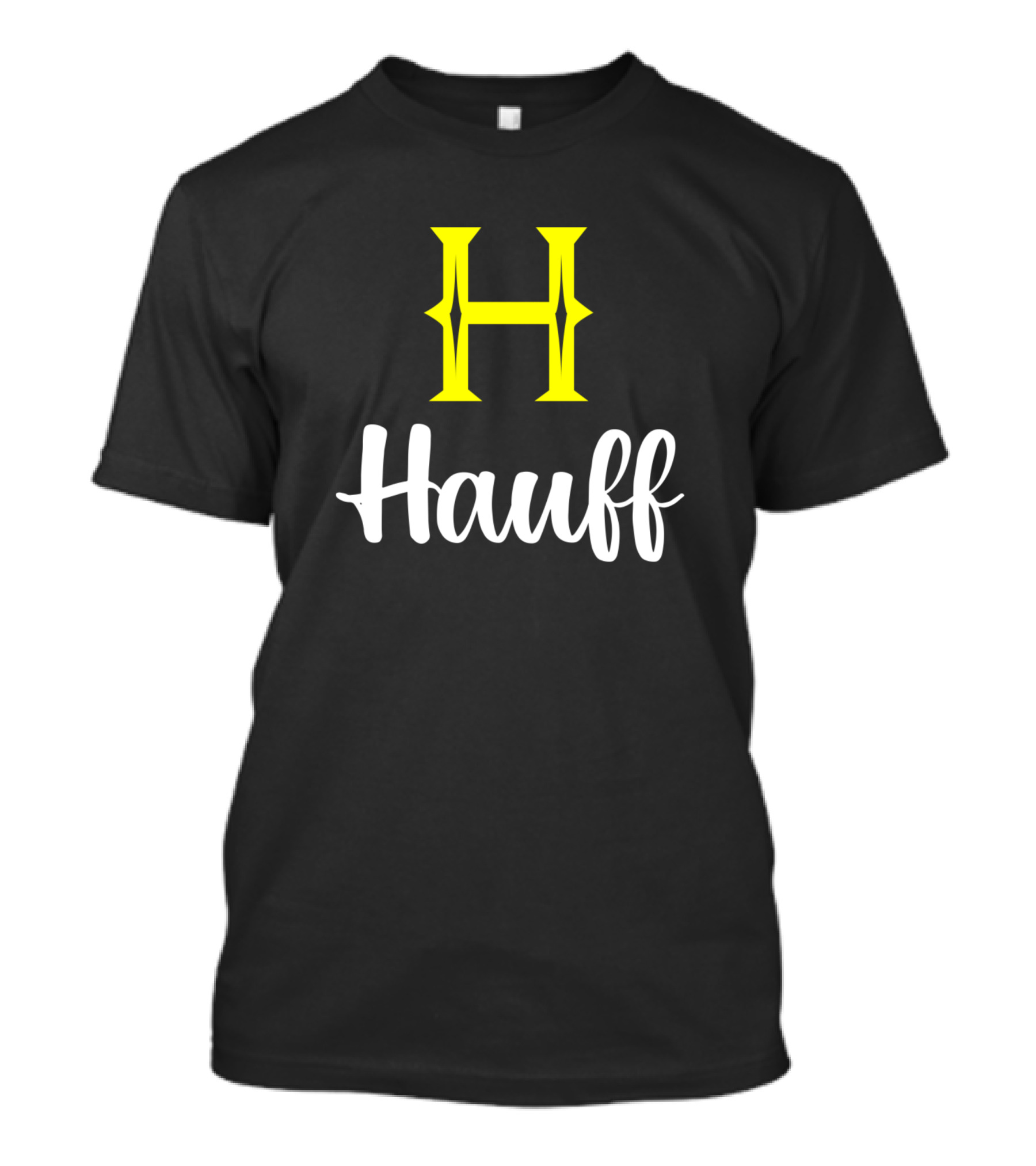 Hauff H Uppercase Yellow Hauff Surname T-Shirt