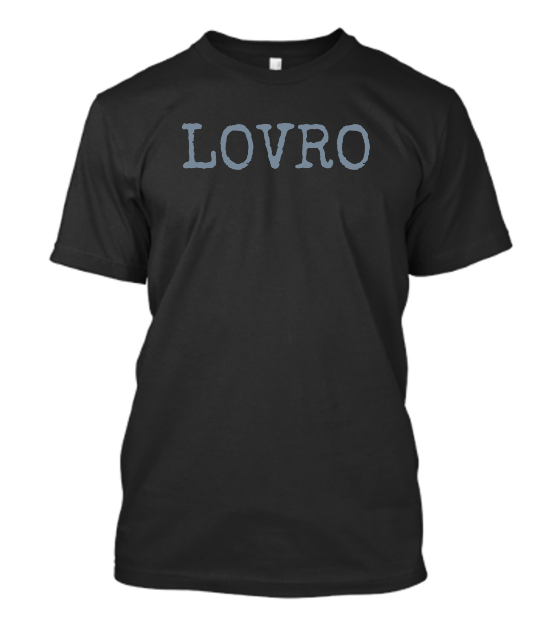 LOVRO Minimalist Monochrome Typography T-Shirt