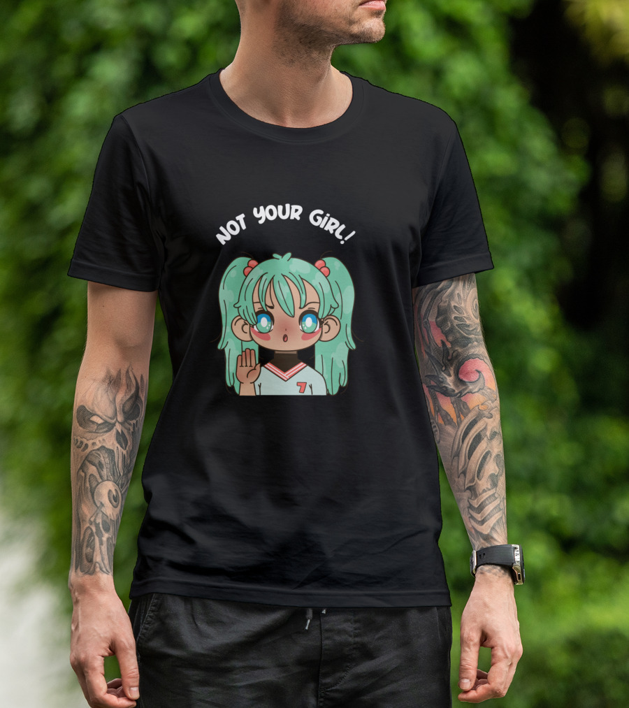 Not Your Girl Anime Character With Number 7 Jersey T-Shirt
