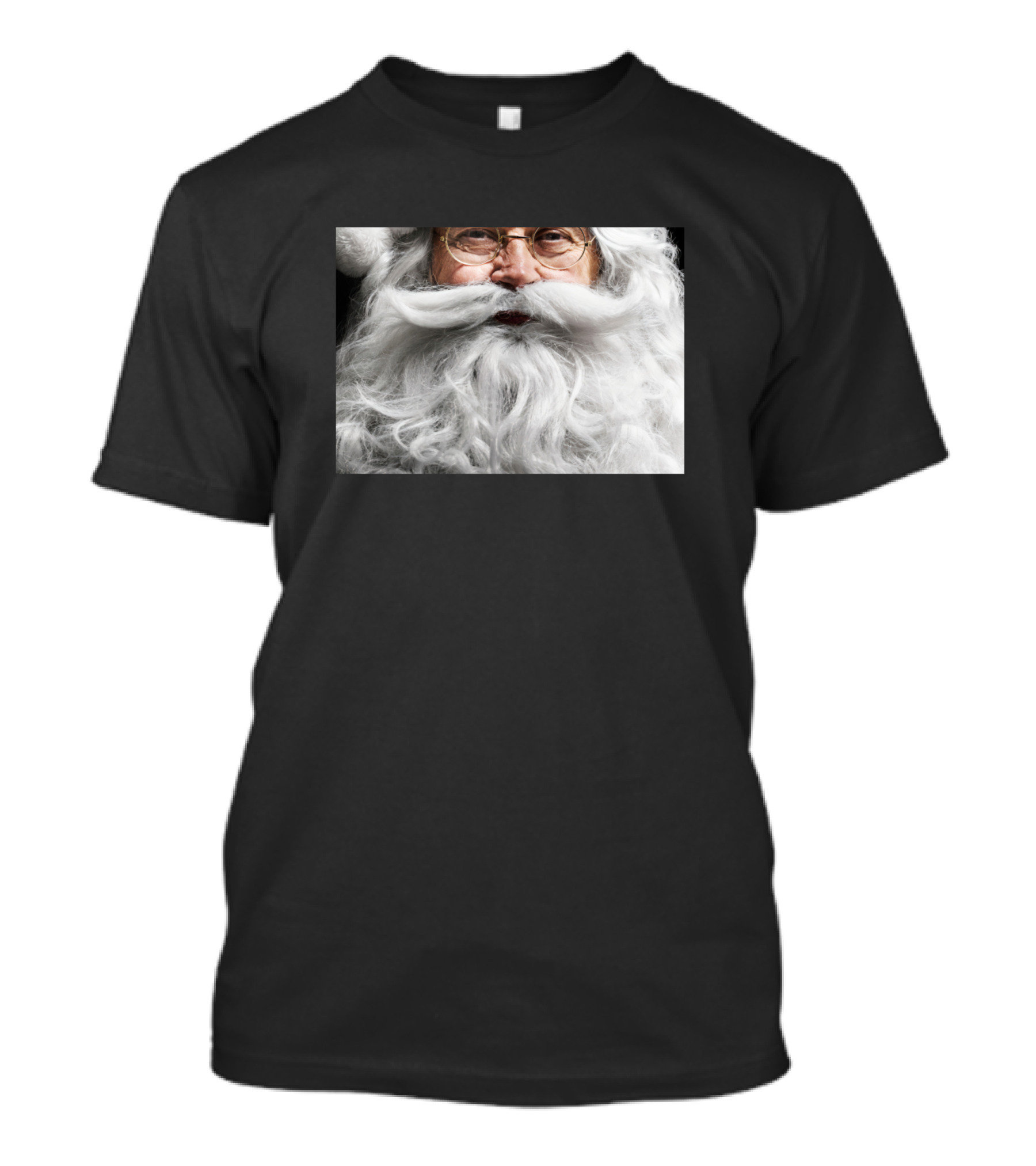 Santa Claus Iconic Bushy White Beard Close-Up T-Shirt