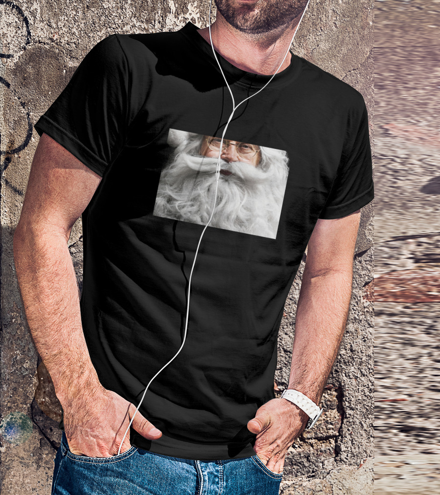 Santa Claus Iconic Bushy White Beard Close-Up T-Shirt