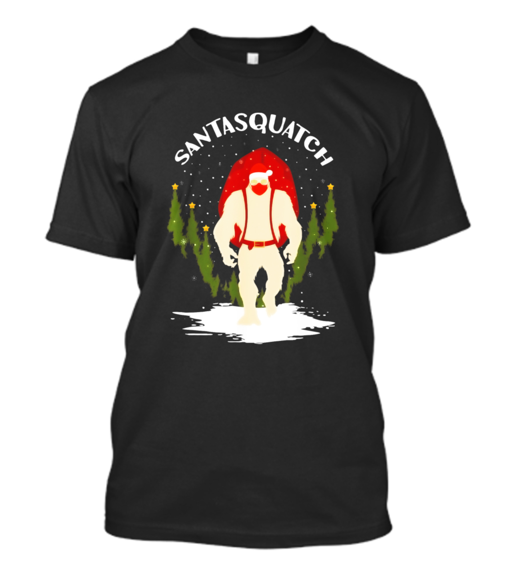 Santasquatch Funny Bigfoot Christmas Sasquatch T-Shirt