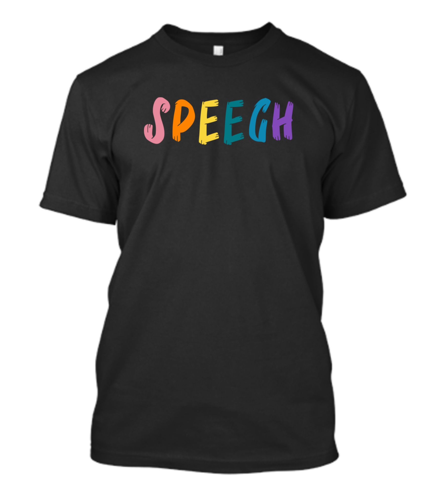 Colorful Speech Text In Rainbow Shades T-Shirt