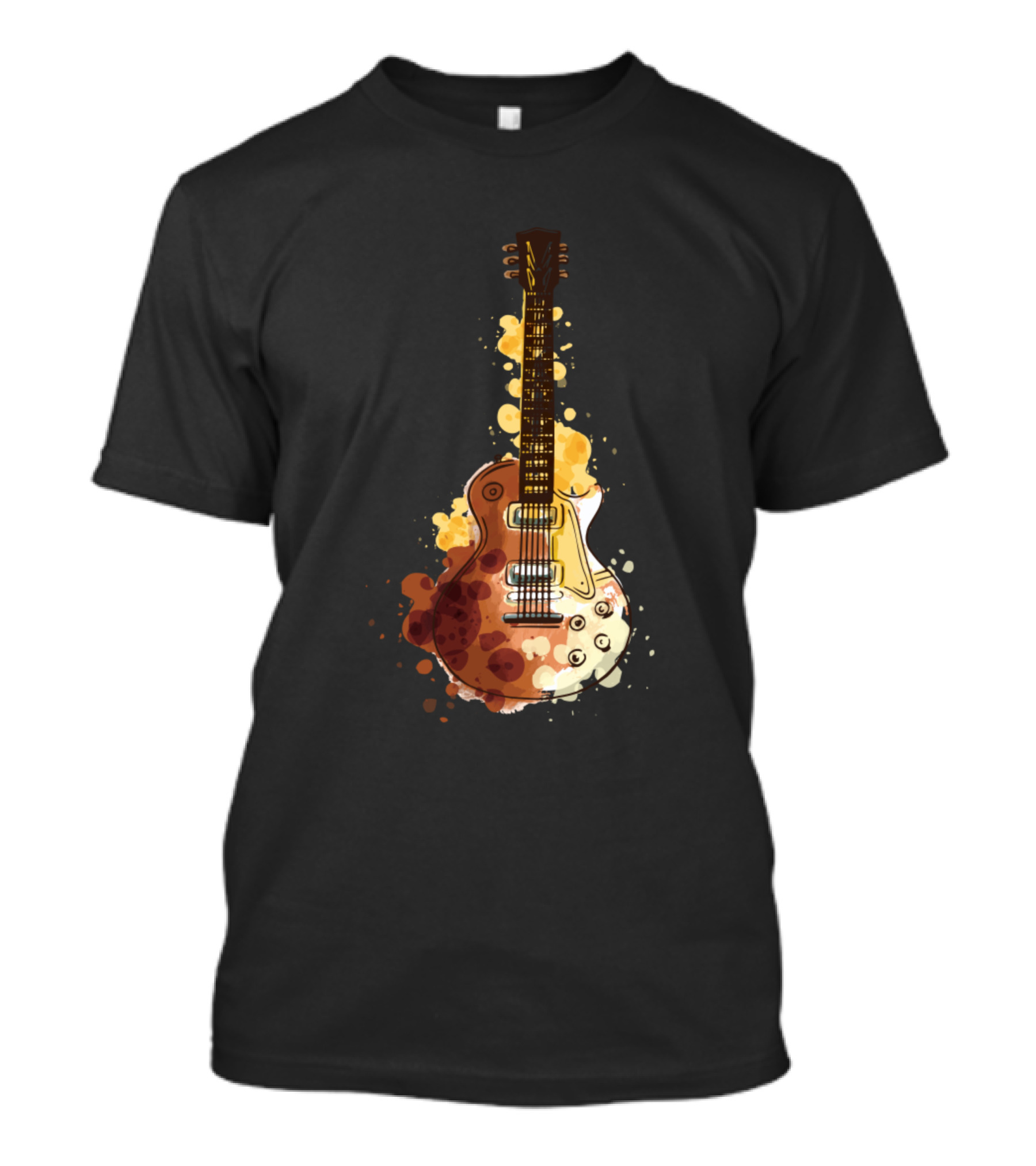 Watercolor Gibson Guitar Les Paul Burst T-Shirt