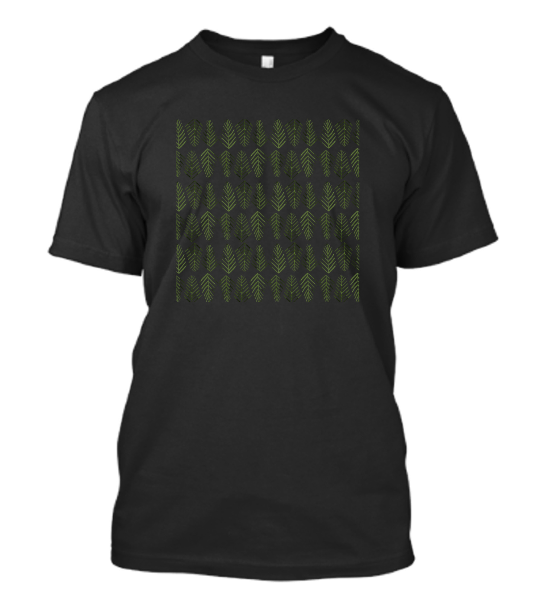 Watercolor Green Pine Forest Pattern Palette Sap T-Shirt