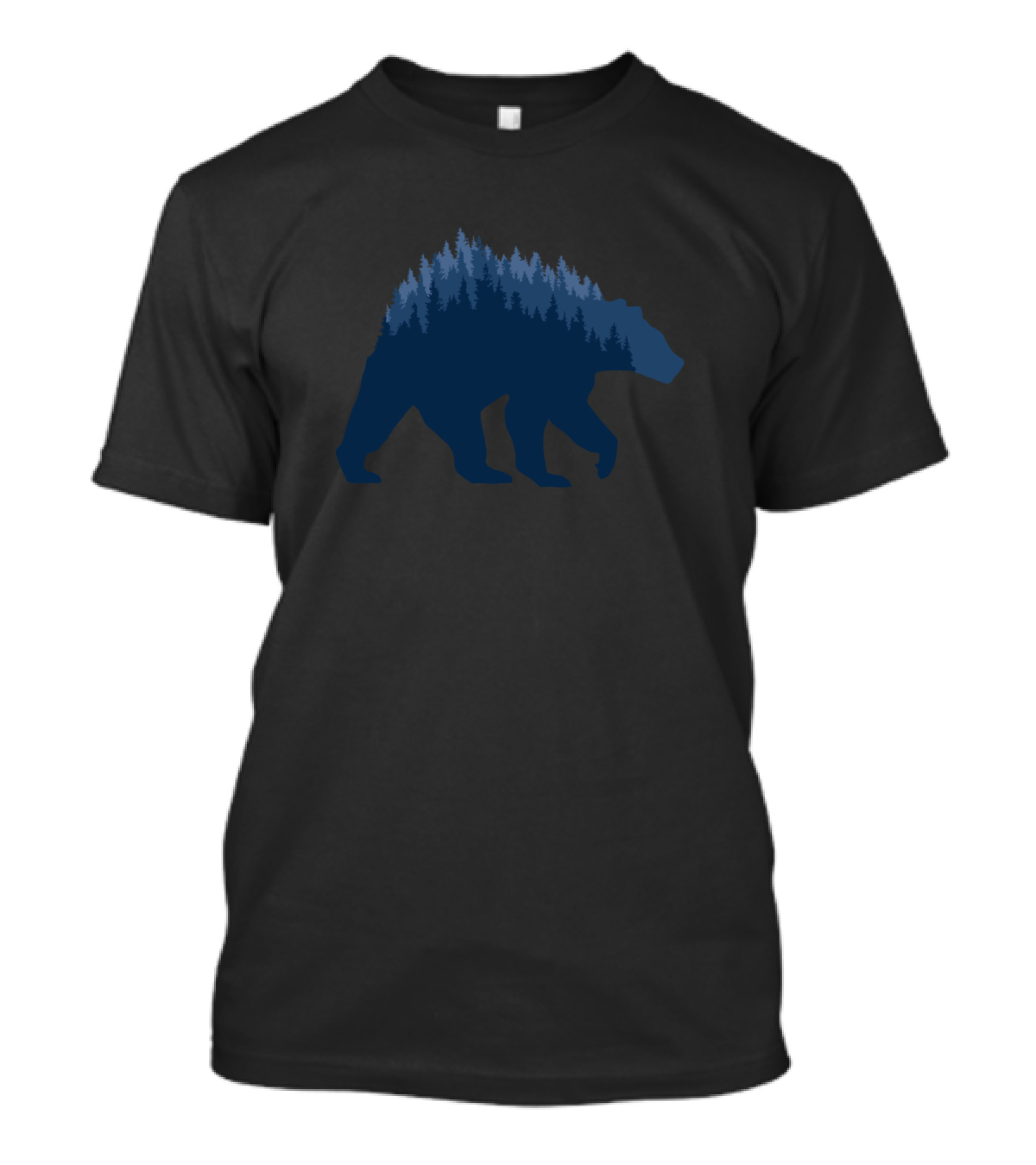 Bear Silhouette Forest Landscape T-Shirt