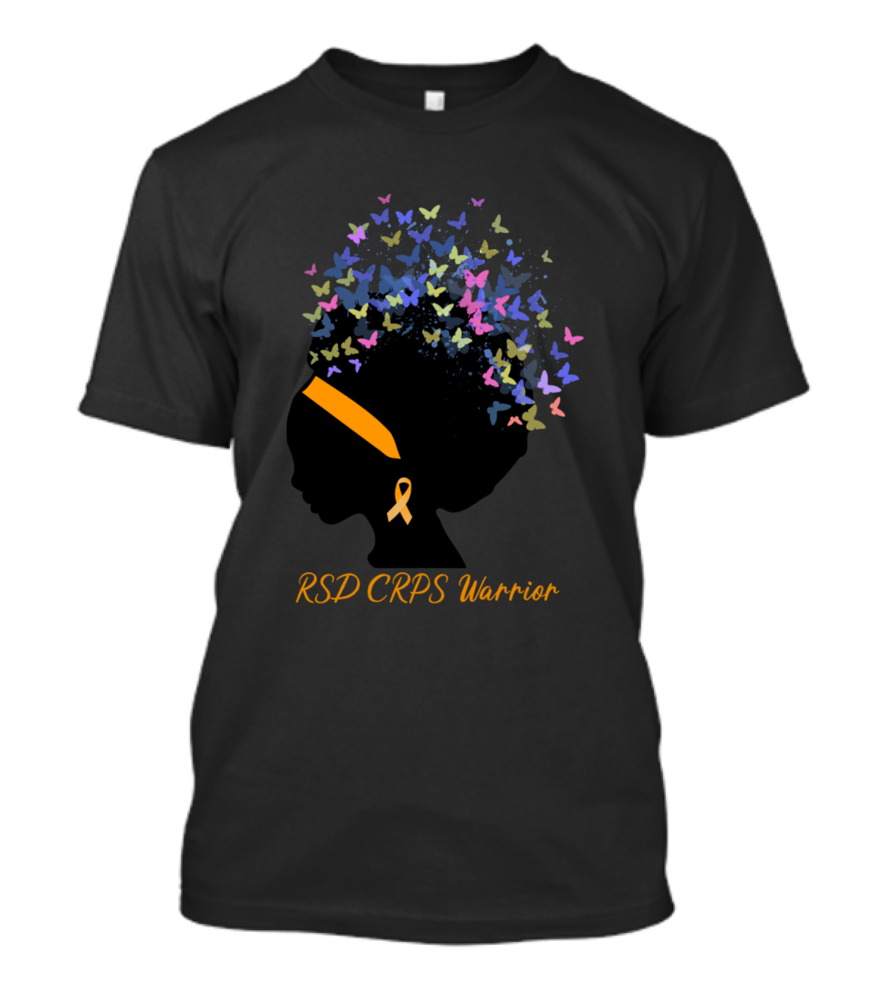 RSD CRPS Warrior Black Women Butterfly T-Shirt