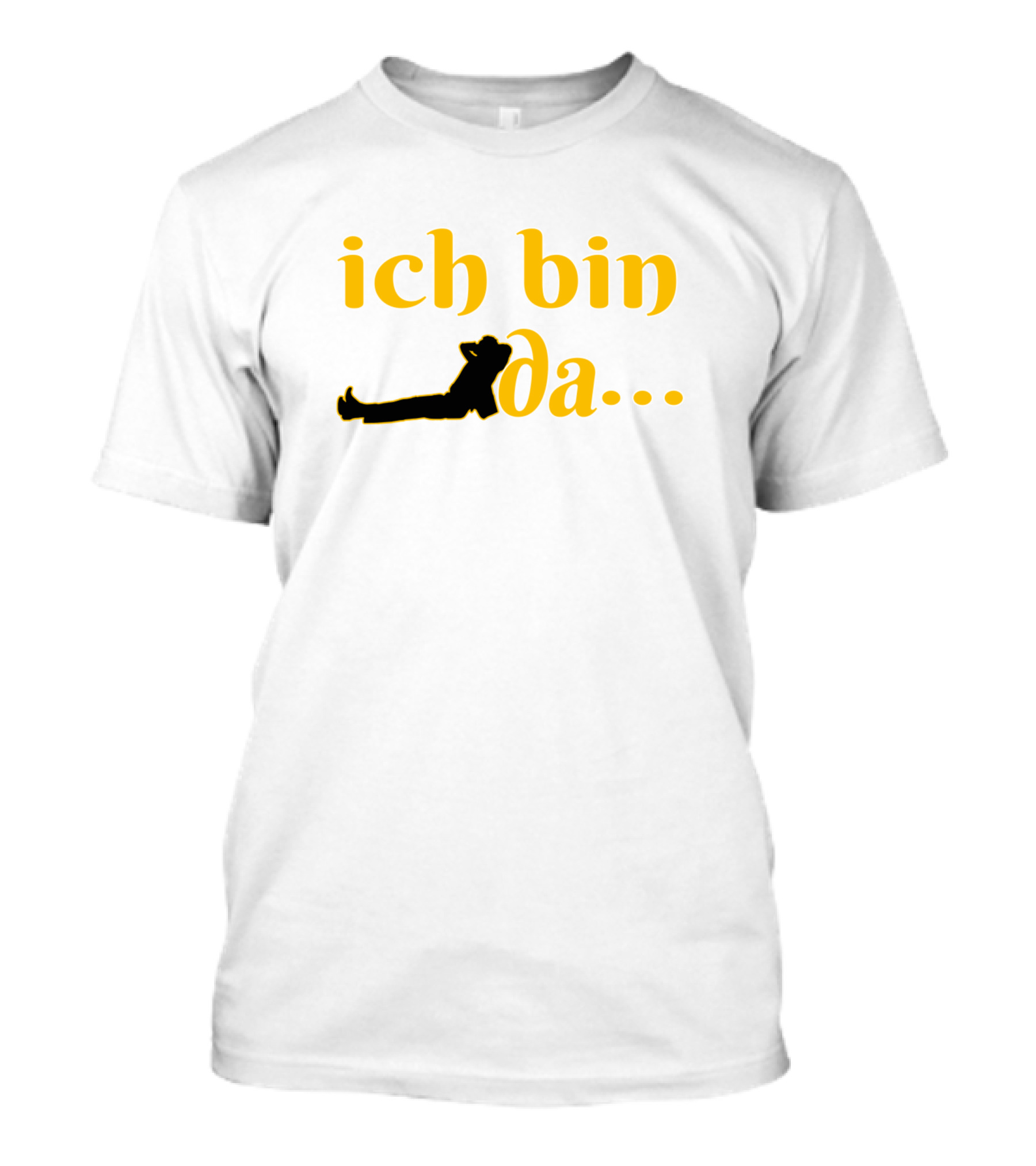 Ich Bin Da Iconic Silhouette Style Relaxation Motif T-Shirt