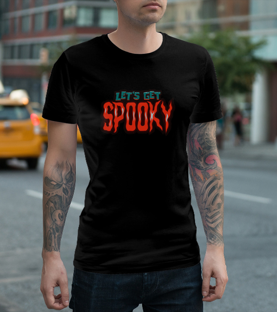 Let's Get Spooky Halloween Font T-Shirt