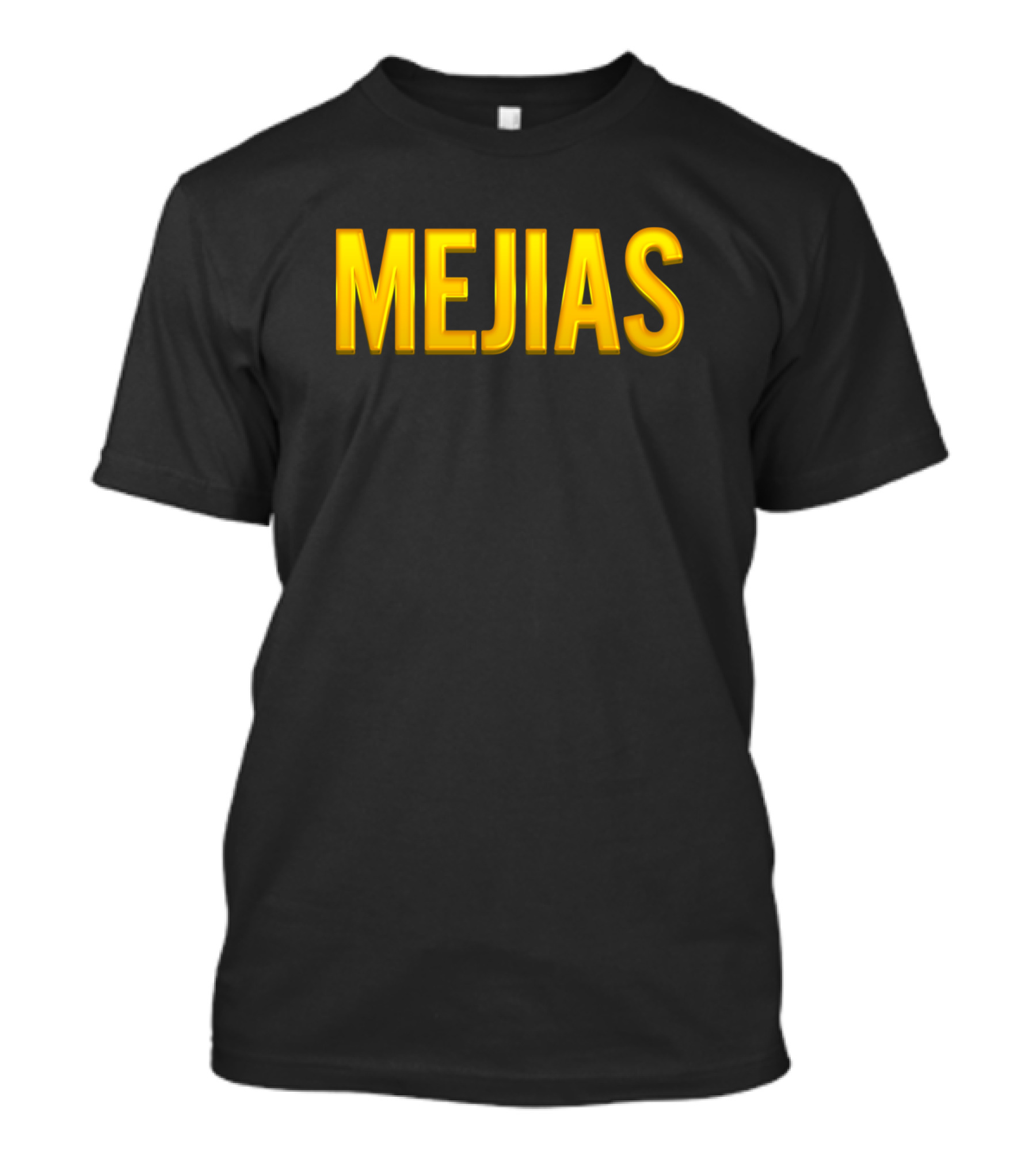 MEJIAS Bold Gold Lettering T-Shirt