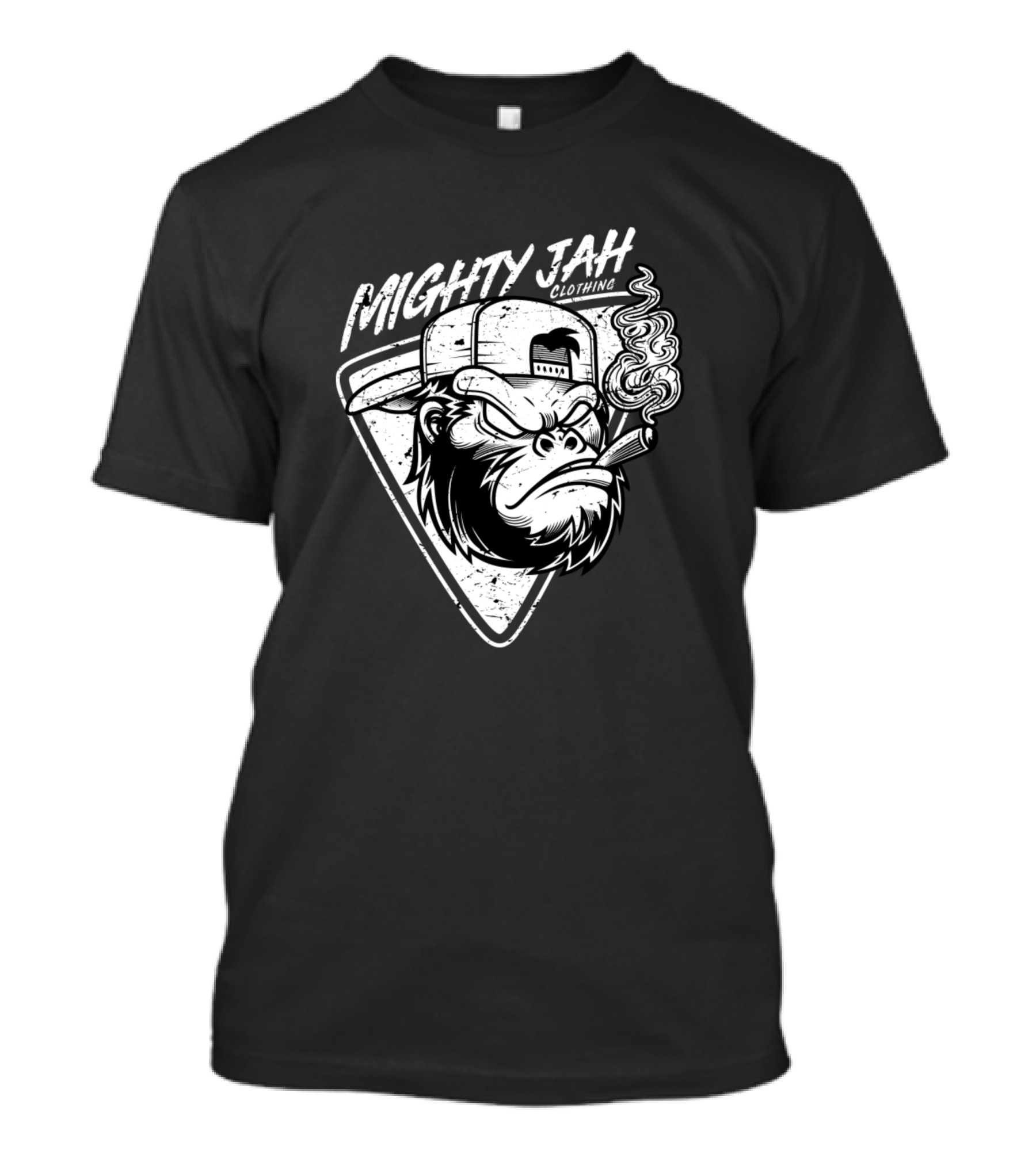 Mighty Jah Clothing Smoking Gorilla With Hat T-Shirt