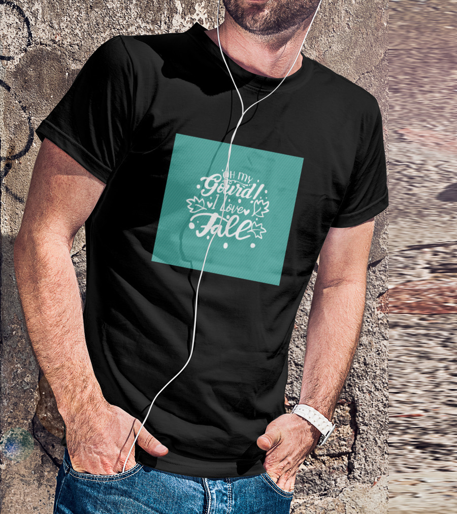 Oh My Gourd I Love Fall Leaves And Dots T-Shirt