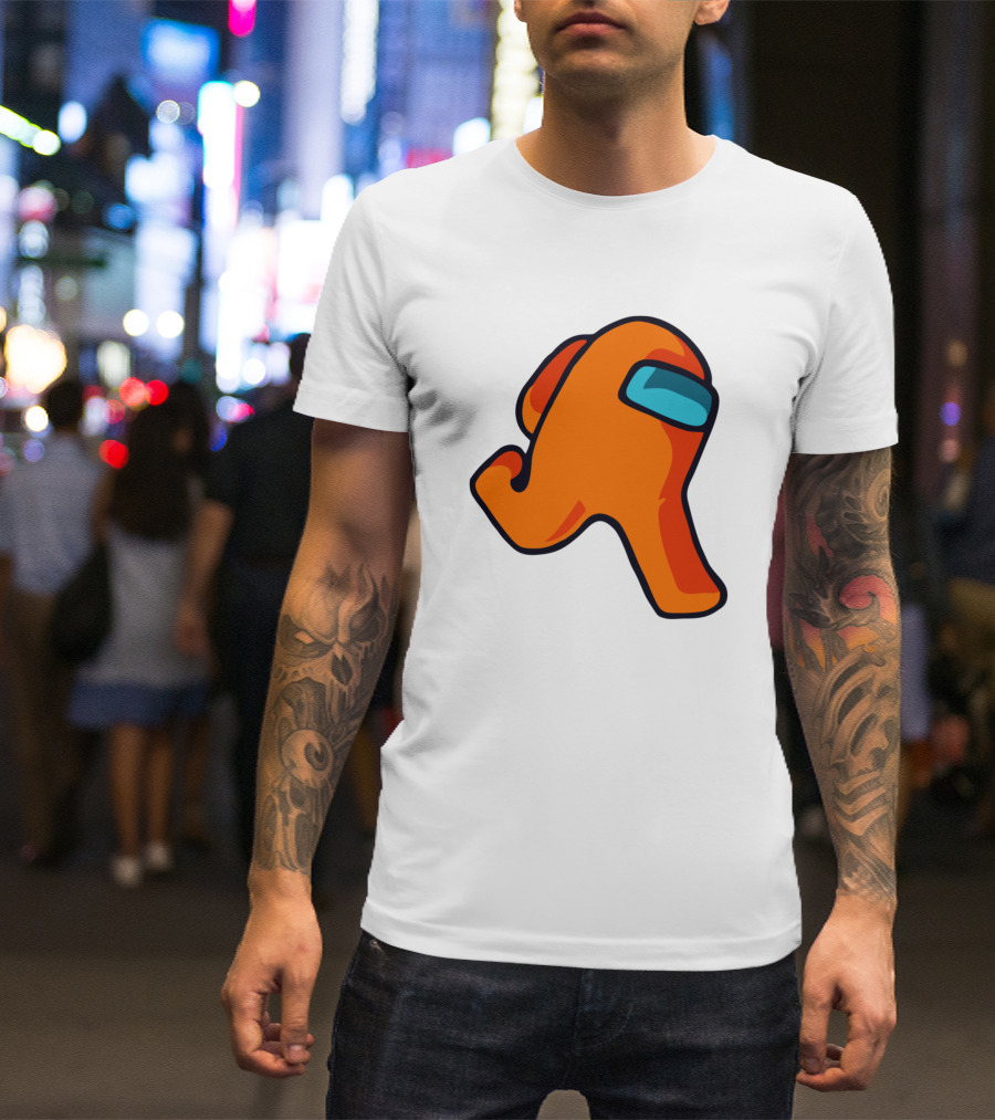 Orange Among Us Character Crewmate T-Shirt