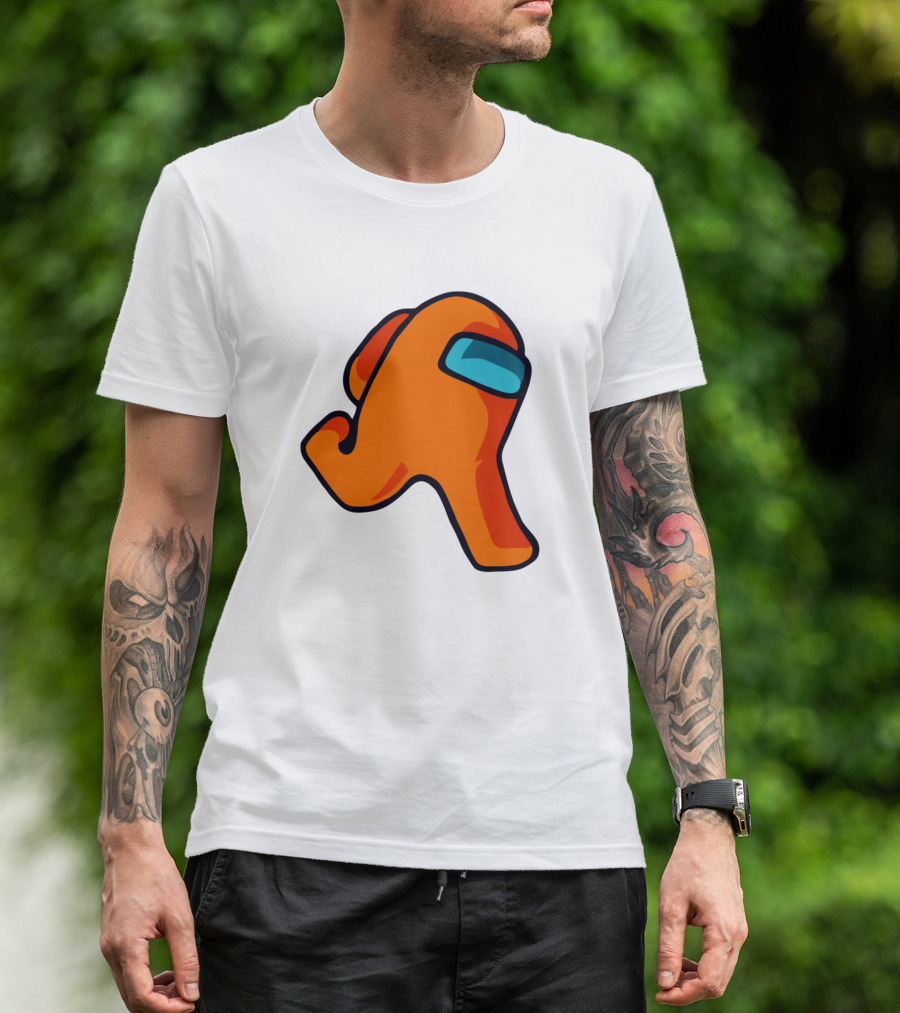 Orange Among Us Character Crewmate T-Shirt