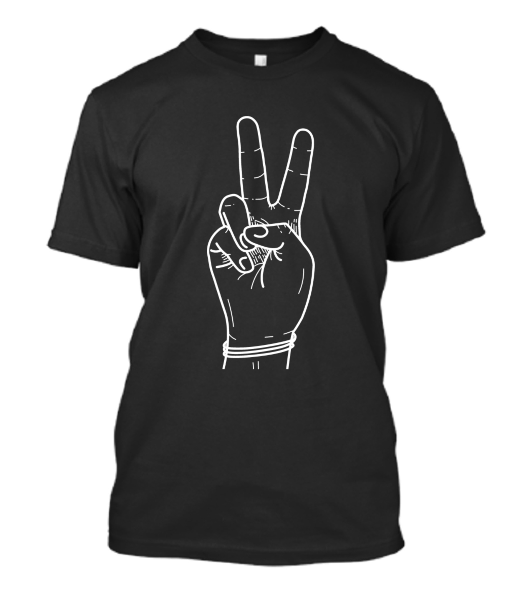 Peace Sign Peace Hand Drawing T-Shirt