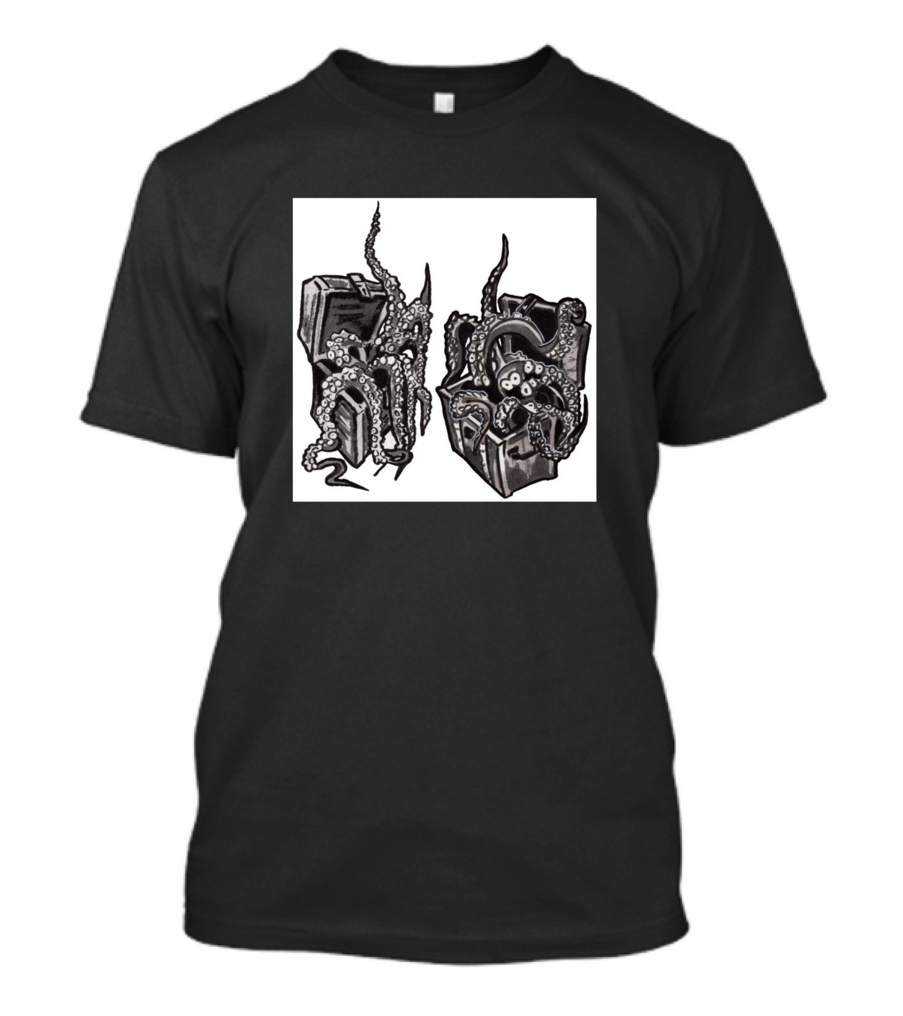Ritual Goat Head Cryptic Tentacle Coffins T-Shirt