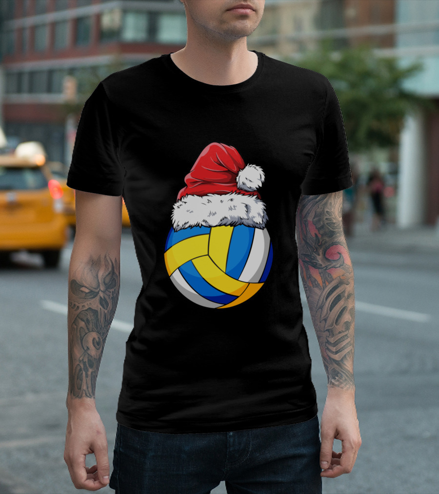 Santa Hat Volleyball T-Shirt