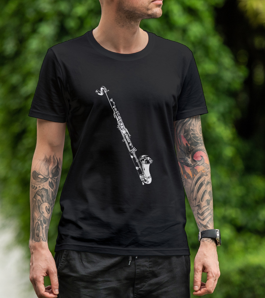 Vintage Bass Clarinet Orchestra Retro Bass Instrument T-Shirt