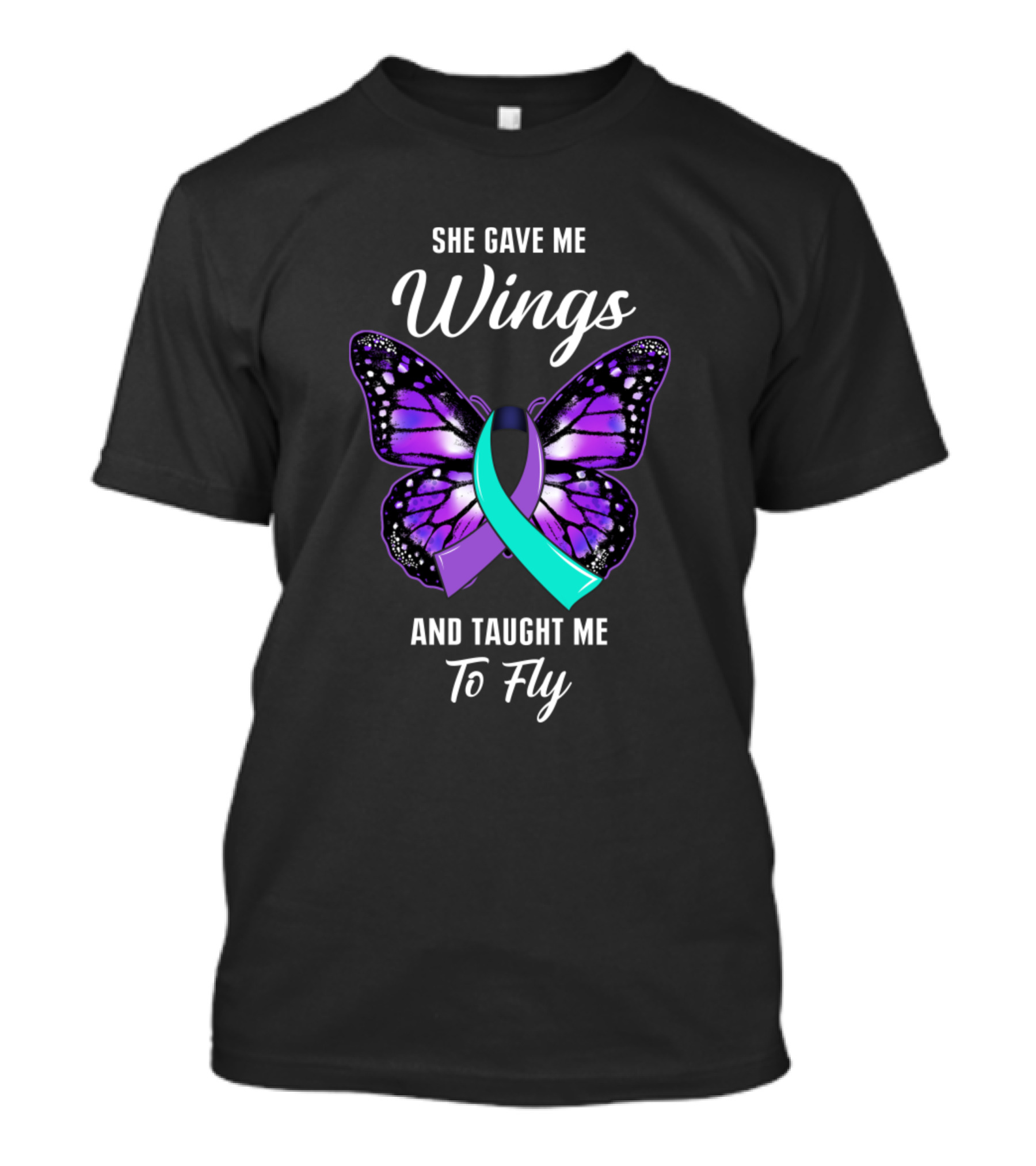 She Gave Me Wings And Taught Me To Fly Butterfly T-Shirt