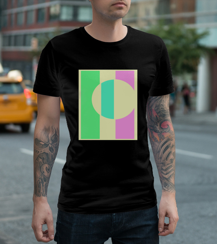 Circles Colliding Pastel Abstract Geometry T-Shirt
